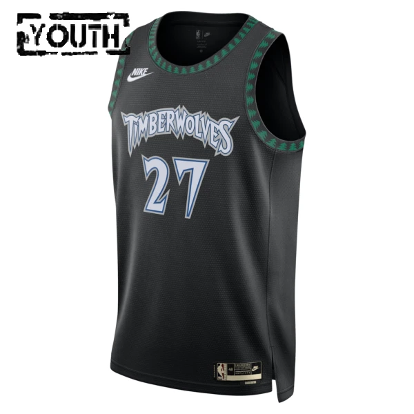 Nike Minnesota Timberwolves Rudy Gobert Trikot Classic Edition 25/26 Swingman Schwarz Für Kinder
