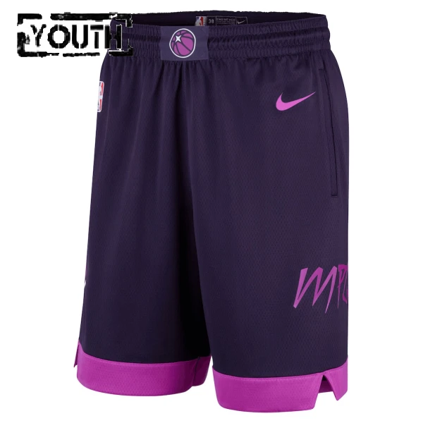 Nike Minnesota Timberwolves Shorts City Edition 25/26 Swingman Für Kinder