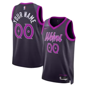 Nike Minnesota Timberwolves Trikot Personalisiert City Edition 25/26 Swingman Schwarz Für Herren