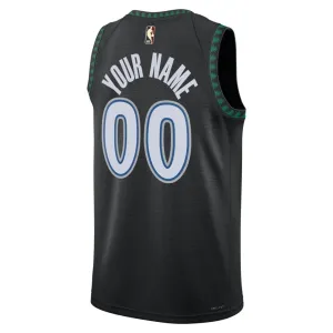 Nike Minnesota Timberwolves Trikot Personalisiert Classic Edition 25/26 Swingman Schwarz Für Herren