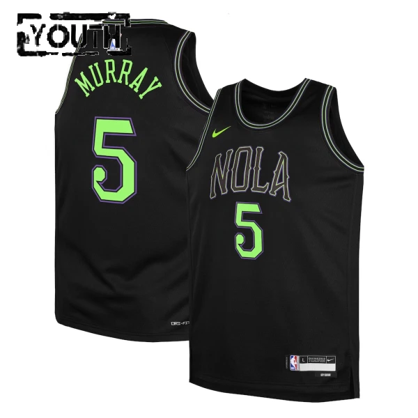 Nike New Orleans Pelicans Dejounte Murray Trikot City Edition 25/26 Swingman Schwarz Für Kinder