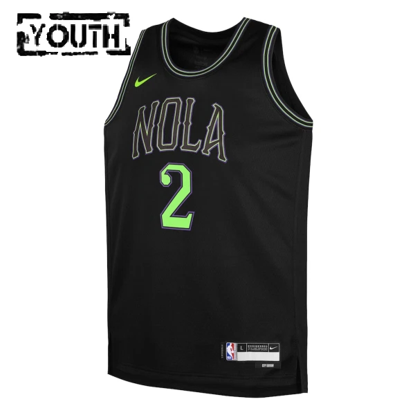 Nike New Orleans Pelicans Herbert Jones Trikot City Edition 25/26 Swingman Schwarz Für Kinder
