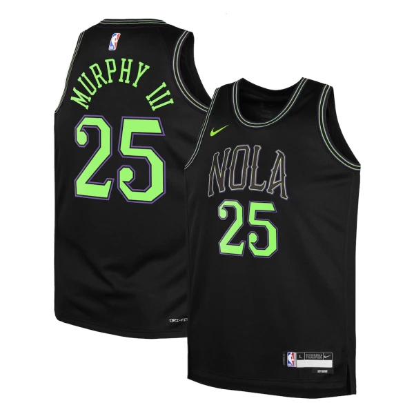 Nike New Orleans Pelicans Trey Murphy III Trikot City Edition 25/26 Swingman Schwarz Für Herren