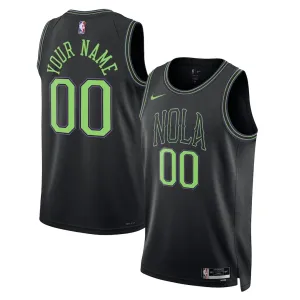 Nike New Orleans Pelicans Trikot Personalisiert City Edition 25/26 Swingman Schwarz Für Herren