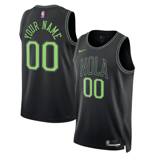Nike New Orleans Pelicans Trikot Personalisiert City Edition 25/26 Swingman Schwarz Für Herren