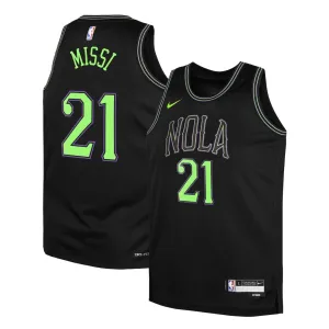 Nike New Orleans Pelicans Yves Missi Trikot City Edition 25/26 Swingman Schwarz Für Herren