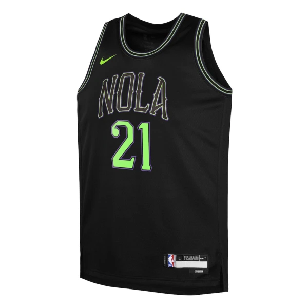 Nike New Orleans Pelicans Yves Missi Trikot City Edition 25/26 Swingman Schwarz Für Herren
