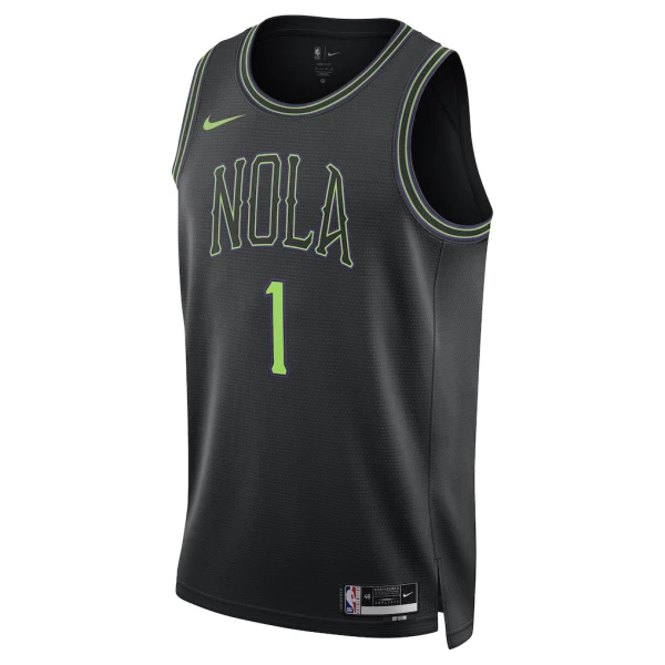 Nike New Orleans Pelicans Zion Williamson Trikot City Edition 25/26 Swingman Schwarz Für Herren
