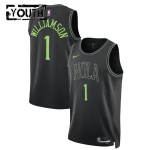 Nike New Orleans Pelicans Zion Williamson Trikot City Edition 25/26 Swingman Schwarz Für Kinder