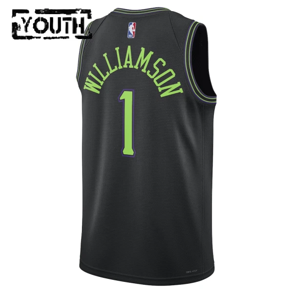 Nike New Orleans Pelicans Zion Williamson Trikot City Edition 25/26 Swingman Schwarz Für Kinder