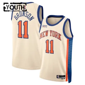 Nike New York Knicks Jalen Brunson Trikot City Edition 25/26 Swingman Weiß Für Kinder
