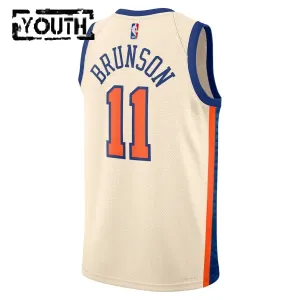 Nike New York Knicks Jalen Brunson Trikot City Edition 25/26 Swingman Weiß Für Kinder