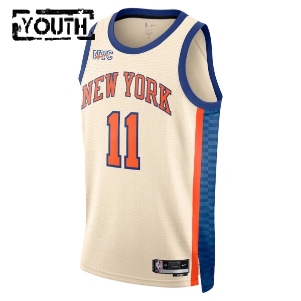 Nike New York Knicks Jalen Brunson Trikot City Edition 25/26 Swingman Weiß Für Kinder