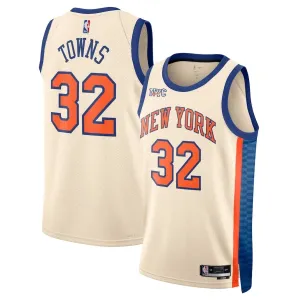 Nike New York Knicks Karl Anthony Towns Trikot City Edition 25/26 Swingman Weiß Für Herren