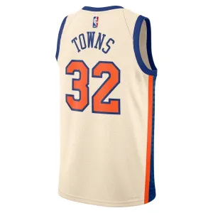 Nike New York Knicks Karl Anthony Towns Trikot City Edition 25/26 Swingman Weiß Für Herren