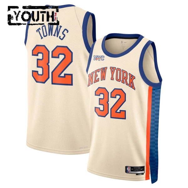 Nike New York Knicks Karl Anthony Towns Trikot City Edition 25/26 Swingman Weiß Für Kinder Nike New York Knicks Karl Anthony Towns Trikot City Edition 25/26 Swingman Weiß Für Kinder