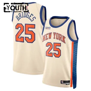 Nike New York Knicks Mikal Bridges Trikot City Edition 25/26 Swingman Weiß Für Kinder
