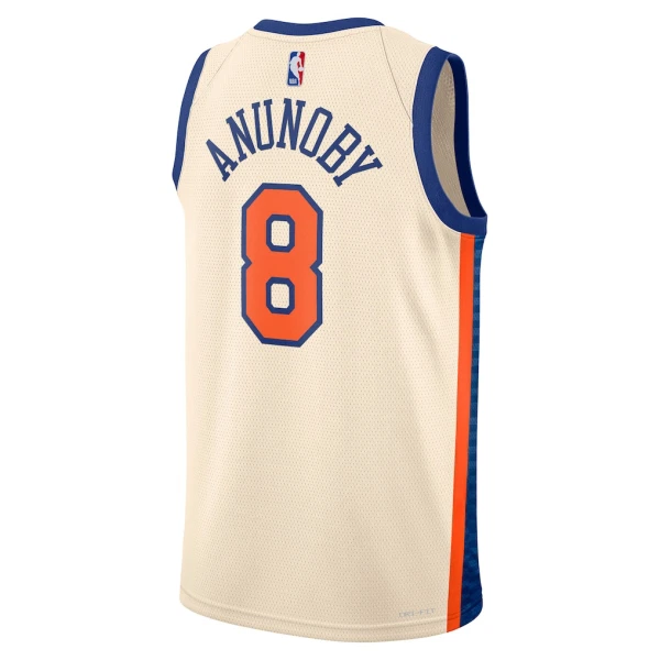 Nike New York Knicks Og Anunoby Trikot City Edition 25/26 Swingman Weiß Für Herren