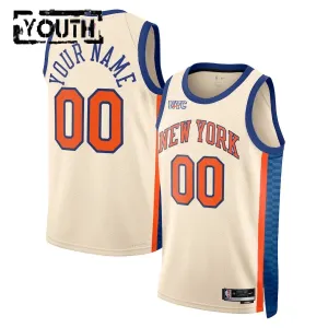 Nike New York Knicks Trikot Personalisiert City Edition 25/26 Swingman Weiß Für Kinder