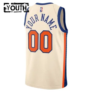 Nike New York Knicks Trikot Personalisiert City Edition 25/26 Swingman Weiß Für Kinder