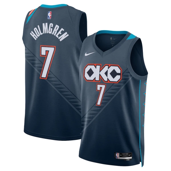 Nike Oklahoma City Thunder Chet Holmgren Trikot City Edition 25/26 Swingman Schwarz Für Herren Nike Oklahoma City Thunder Chet Holmgren Trikot City Edition 25/26 Swingman Schwarz Für Herren