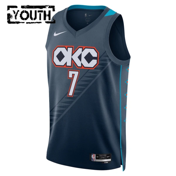 Nike Oklahoma City Thunder Chet Holmgren Trikot City Edition 25/26 Swingman Schwarz Für Kinder