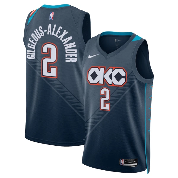 Nike Oklahoma City Thunder Shai Gilgeous Alexander Trikot City Edition 25/26 Swingman Schwarz Für Herren