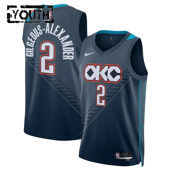 Nike Oklahoma City Thunder Shai Gilgeous Alexander Trikot City Edition 25/26 Swingman Schwarz Für Kinder Nike Oklahoma City Thunder Shai Gilgeous Alexander Trikot City Edition 25/26 Swingman Schwarz Für Kinder