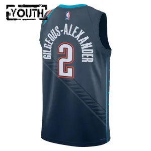 Nike Oklahoma City Thunder Shai Gilgeous Alexander Trikot City Edition 25/26 Swingman Schwarz Für Kinder