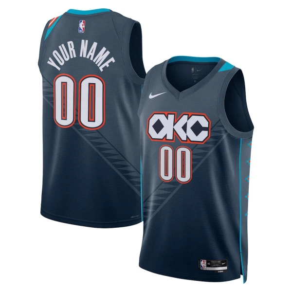 Nike Oklahoma City Thunder Trikot Personalisiert City Edition 25/26 Swingman Schwarz Für Herren Nike Oklahoma City Thunder Trikot Personalisiert City Edition 25/26 Swingman Schwarz Für Herren