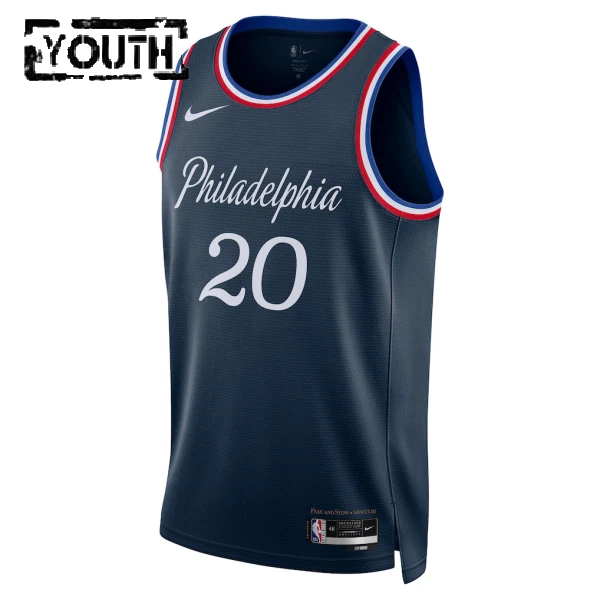 Nike Philadelphia 76ers Jared Mccain Trikot City Edition 25/26 Swingman Navy Für Kinder