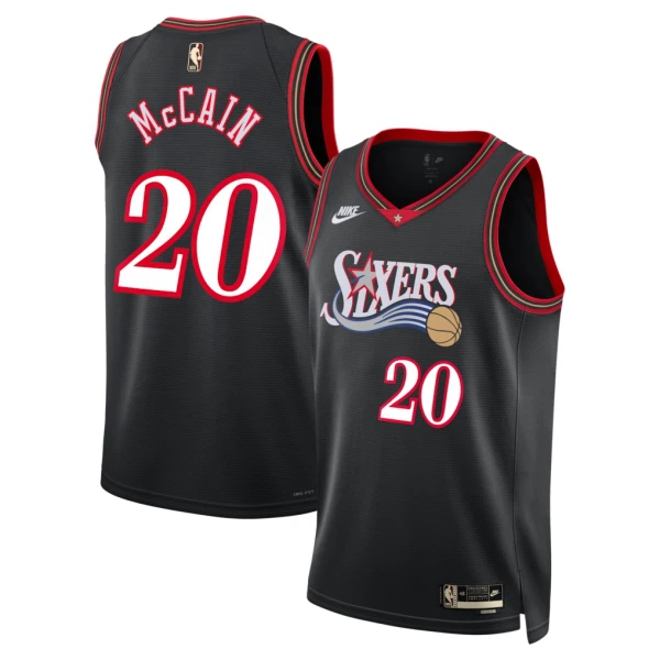 Nike Philadelphia 76ers Jared Mccain Trikot Classic Edition 25/26 Swingman Schwarz Für Herren Nike Philadelphia 76ers Jared Mccain Trikot Classic Edition 25/26 Swingman Schwarz Für Herren