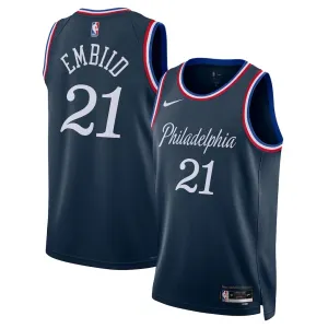 Nike Philadelphia 76ers Joel Embiid Trikot City Edition 25/26 Swingman Navy Für Herren
