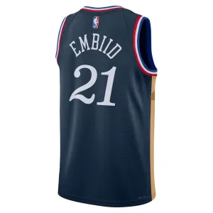 Nike Philadelphia 76ers Joel Embiid Trikot City Edition 25/26 Swingman Navy Für Herren