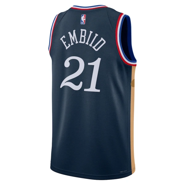 Nike Philadelphia 76ers Joel Embiid Trikot City Edition 25/26 Swingman Navy Für Herren