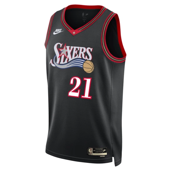 Nike Philadelphia 76ers Joel Embiid Trikot Classic Edition 25/26 Swingman Schwarz Für Herren