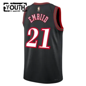 Nike Philadelphia 76ers Joel Embiid Trikot Classic Edition 25/26 Swingman Schwarz Für Kinder