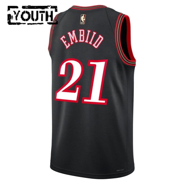 Nike Philadelphia 76ers Joel Embiid Trikot Classic Edition 25/26 Swingman Schwarz Für Kinder