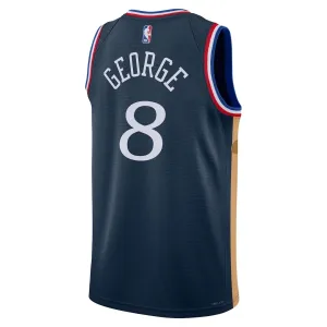 Nike Philadelphia 76ers Paul George Trikot City Edition 25/26 Swingman Navy Für Herren