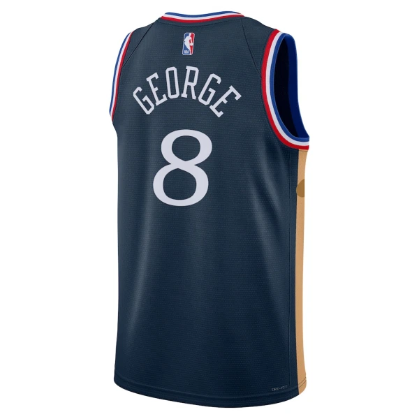 Nike Philadelphia 76ers Paul George Trikot City Edition 25/26 Swingman Navy Für Herren