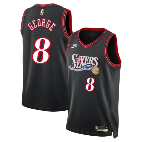 Nike Philadelphia 76ers Paul George Trikot Classic Edition 25/26 Swingman Schwarz Für Herren