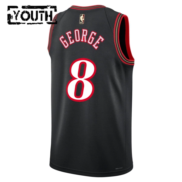 Nike Philadelphia 76ers Paul George Trikot Classic Edition 25/26 Swingman Schwarz Für Kinder