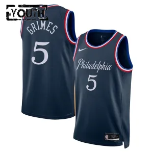 Nike Philadelphia 76ers Quentin Grimes Trikot City Edition 25/26 Swingman Navy Für Kinder