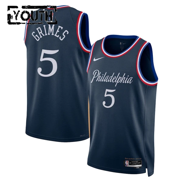 Nike Philadelphia 76ers Quentin Grimes Trikot City Edition 25/26 Swingman Navy Für Kinder