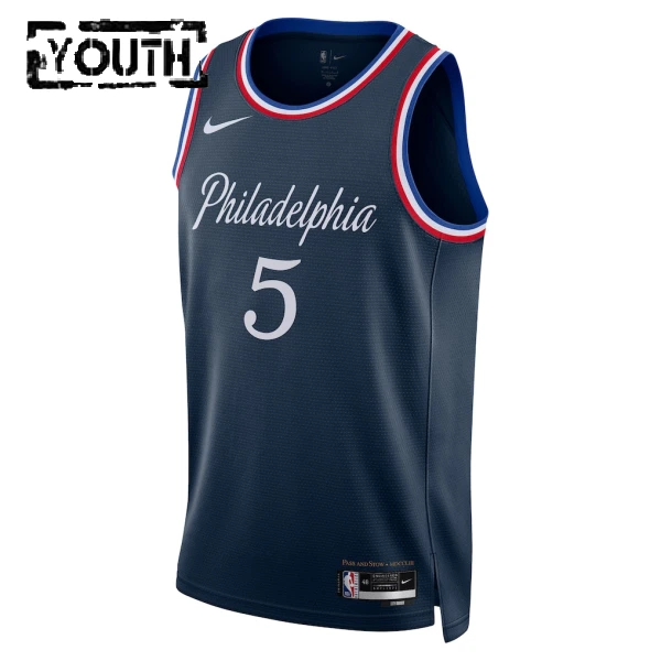 Nike Philadelphia 76ers Quentin Grimes Trikot City Edition 25/26 Swingman Navy Für Kinder