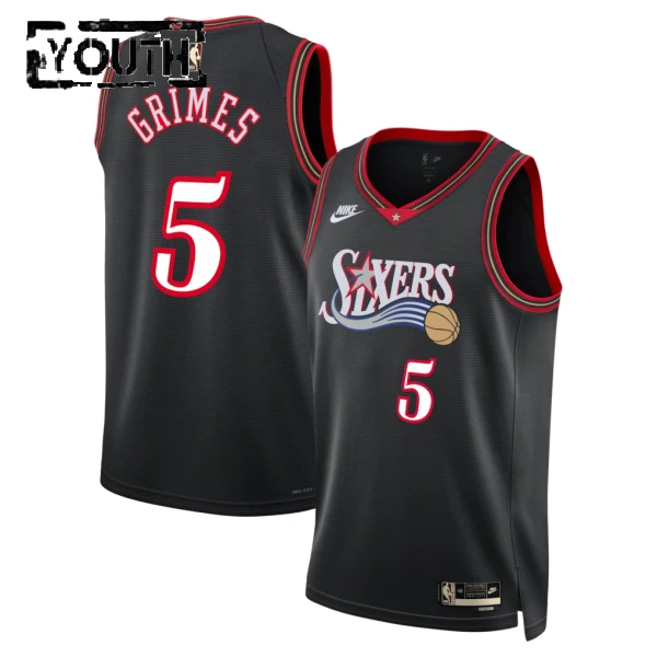 Nike Philadelphia 76ers Quentin Grimes Trikot Classic Edition 25/26 Swingman Schwarz Für Kinder