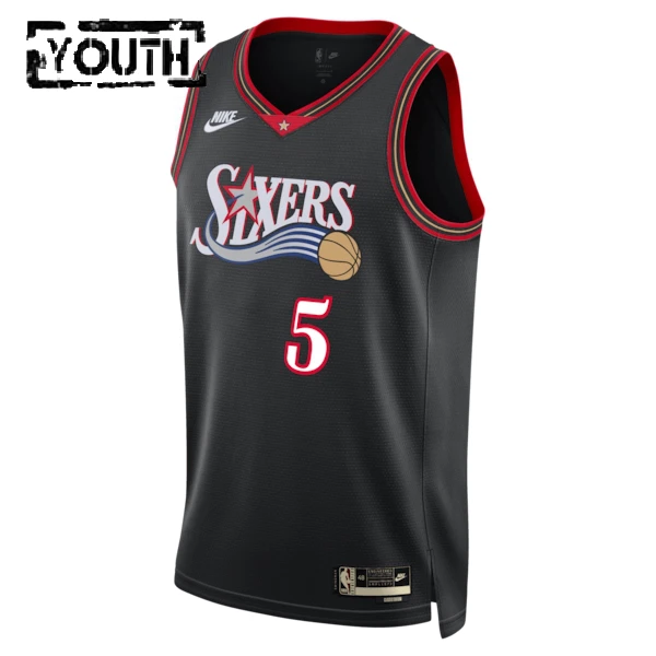 Nike Philadelphia 76ers Quentin Grimes Trikot Classic Edition 25/26 Swingman Schwarz Für Kinder