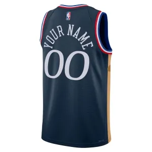 Nike Philadelphia 76ers Trikot Personalisiert City Edition 25/26 Swingman Navy Für Herren