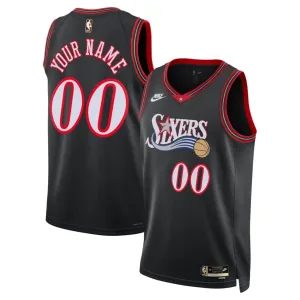 Nike Philadelphia 76ers Trikot Personalisiert Classic Edition 25/26 Swingman Schwarz Für Herren