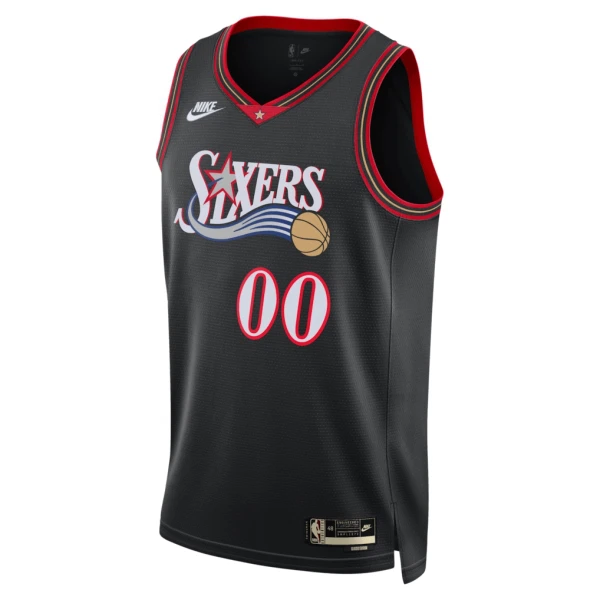 Nike Philadelphia 76ers Trikot Personalisiert Classic Edition 25/26 Swingman Schwarz Für Herren